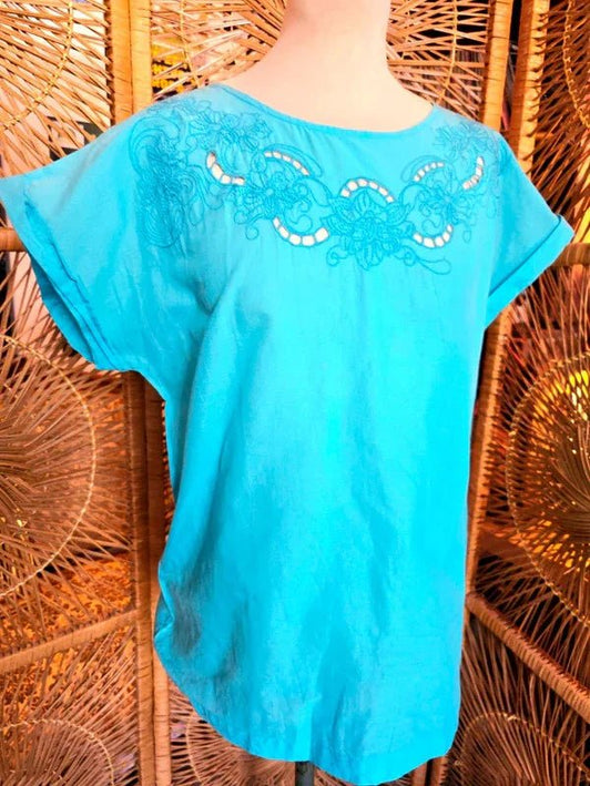 Vintage 1980s Peasant Blouse /Top - Yatva