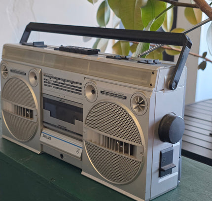 Vintage 1980s Philips D8134 Stereo Radio Cassette Recorder Boombox - Fully Tested - Yatva