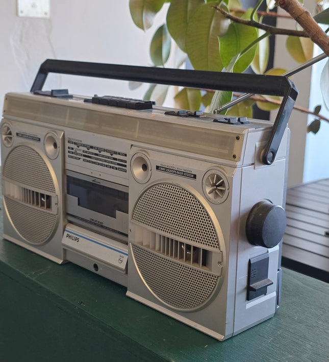 Vintage 1980s Philips D8134 Stereo Radio Cassette Recorder Boombox - Fully Tested - Yatva