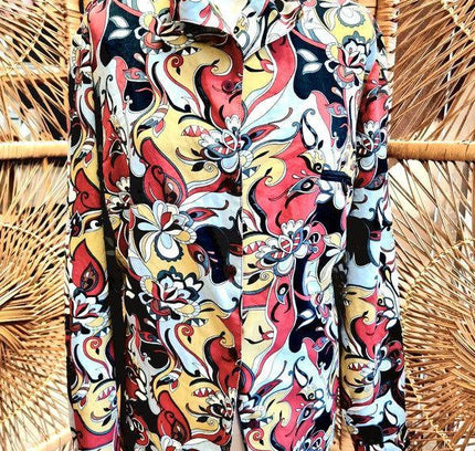 Vintage 1980s Sensia Floral Shirt - Yatva