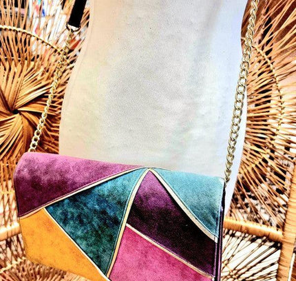 Vintage 1980s Suede Shoulder Bag - Yatva