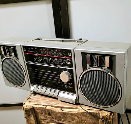 Vintage 1980s Toshiba RT-SX1 Boombox – Iconic "Say Anything" Stereo Radio Cassette Recorder - Yatva
