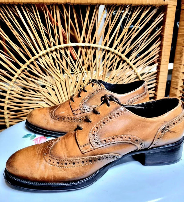 Vintage 1980's Tremp Oxford Brogue Shoes - Yatva