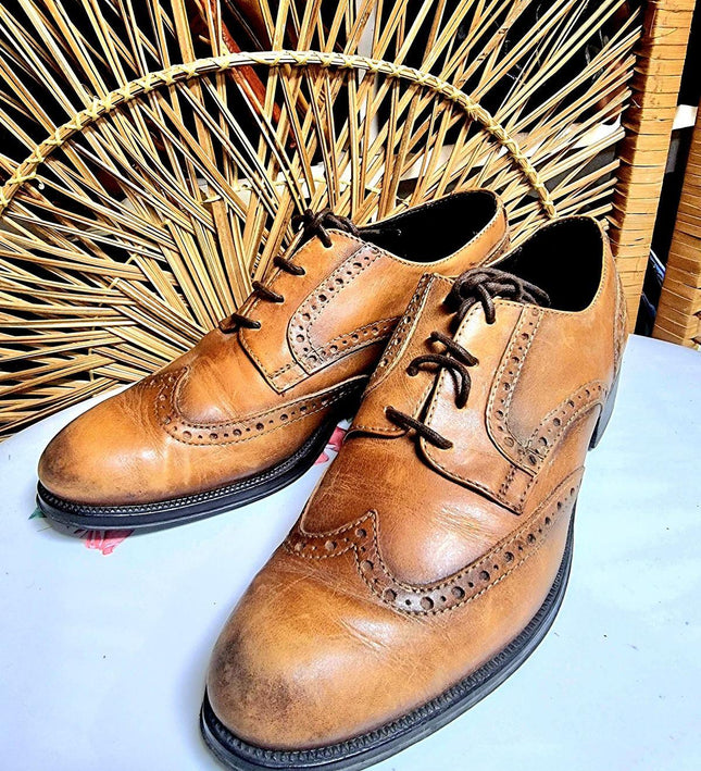 Vintage 1980's Tremp Oxford Brogue Shoes - Yatva