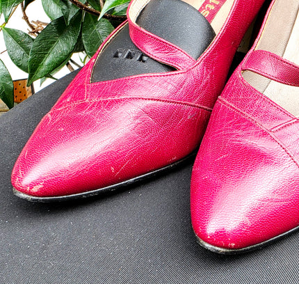 Vintage 1980s Weltschuh Leather Mary Jane Heels – Made in Germany - Yatva