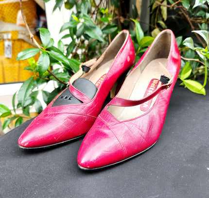 Vintage 1980s Weltschuh Leather Mary Jane Heels – Made in Germany - Yatva