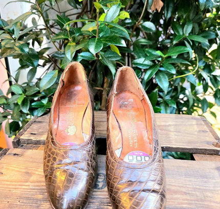 Vintage 40's / 50's Alligator Haute Chaussure Smeets Bruxelles Shoes - Yatva