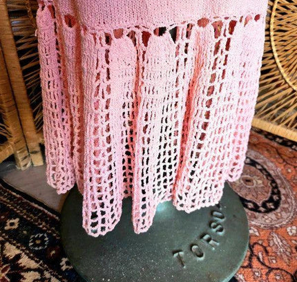 Vintage 40's / 50's Crochet Turtleneck Dress - Yatva
