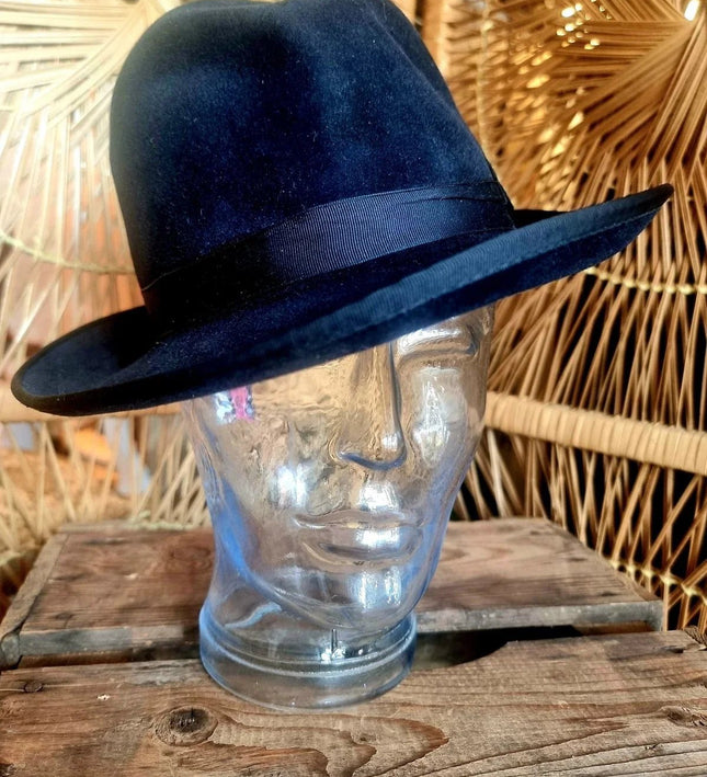 Vintage 40´s / 50´s Wildleder Fedora Hat - Yatva