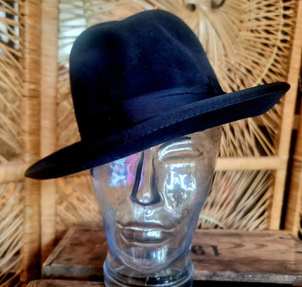 Vintage 40´s / 50´s Wildleder Fedora Hat - Yatva