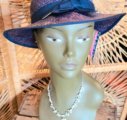 Vintage 40s Straw Sun Hat - Yatva
