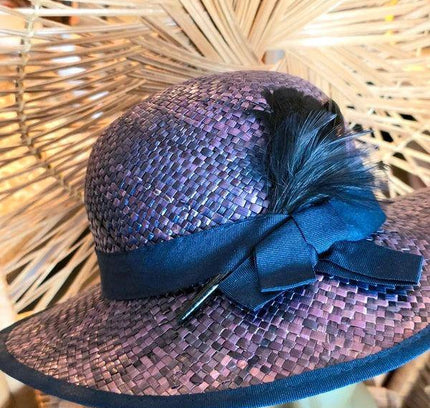Vintage 40s Straw Sun Hat - Yatva