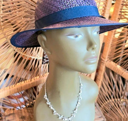 Vintage 40s Straw Sun Hat - Yatva
