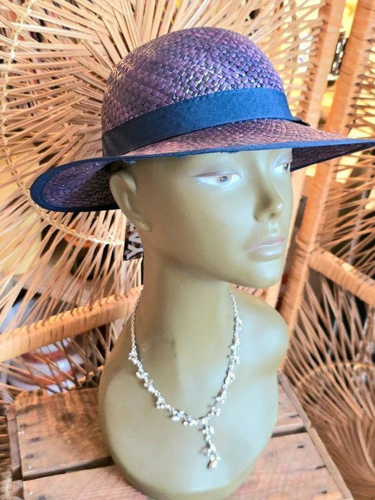 Vintage 40s Straw Sun Hat - Yatva