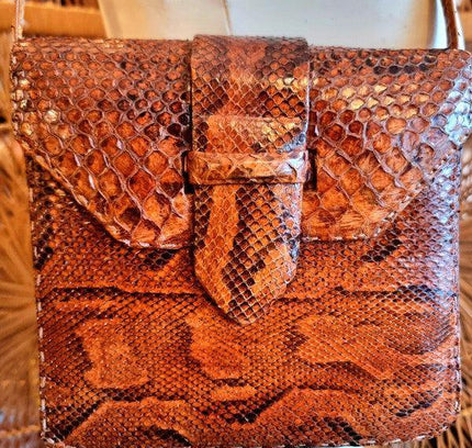 Vintage 40s/50s Snake Skin Shoulder Bag - Yatva