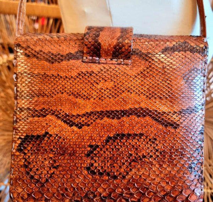 Vintage 40s/50s Snake Skin Shoulder Bag - Yatva