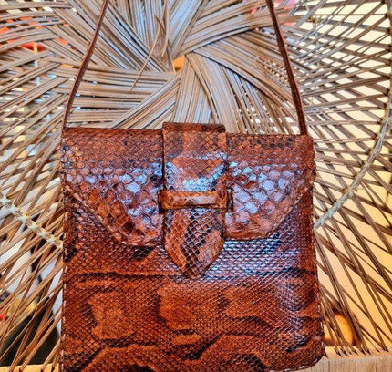 Vintage 40s/50s Snake Skin Shoulder Bag - Yatva