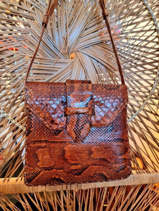 Vintage 40s/50s Snake Skin Shoulder Bag - Yatva