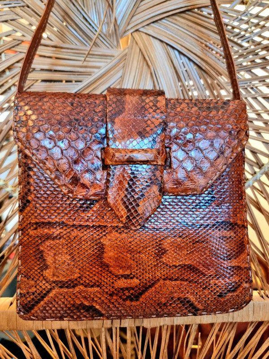 Vintage 40s/50s Snake Skin Shoulder Bag - Yatva