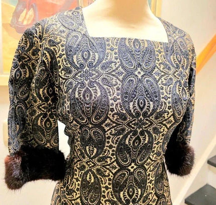 Vintage 50's / 60's Heros Jacquard Dress - Yatva
