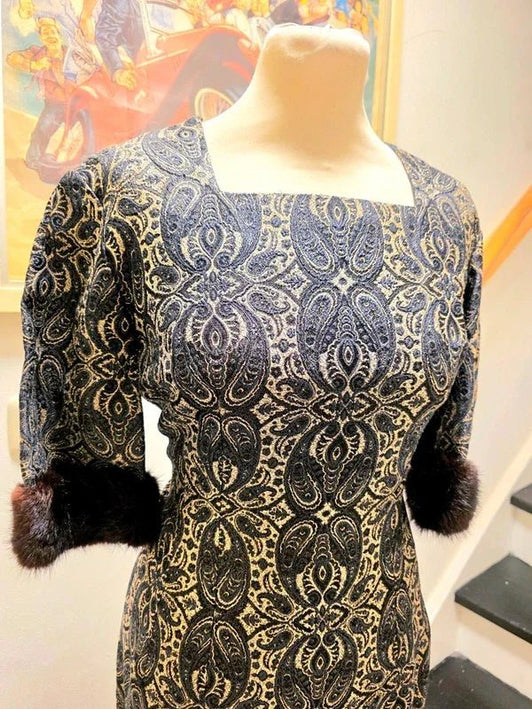 Vintage 50's / 60's Heros Jacquard Dress - Yatva