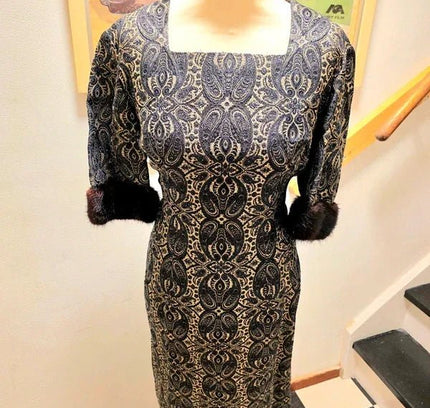 Vintage 50's / 60's Heros Jacquard Dress - Yatva