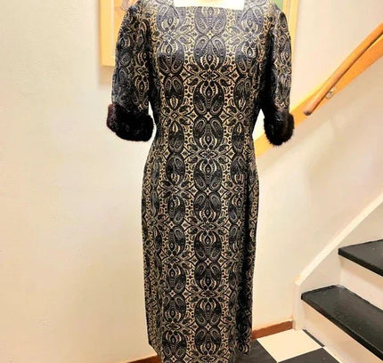 Vintage 50's / 60's Heros Jacquard Dress - Yatva