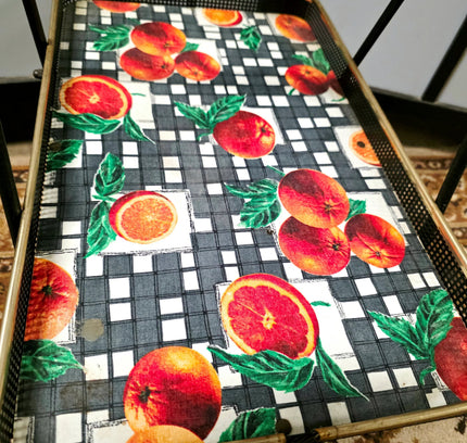 Vintage 50s / 60s Kitsch Cake / Serving Tray - Yatva