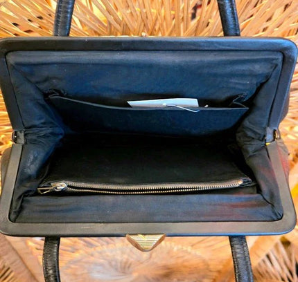 Vintage 50s / 60s Leather Handbag - Yatva