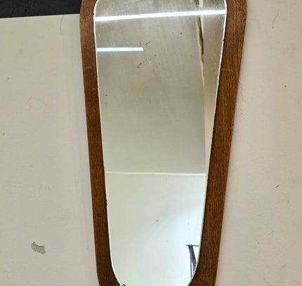 Vintage 50s / 60s Mid - Century Modern Asymmetric Teak Mirror - Yatva