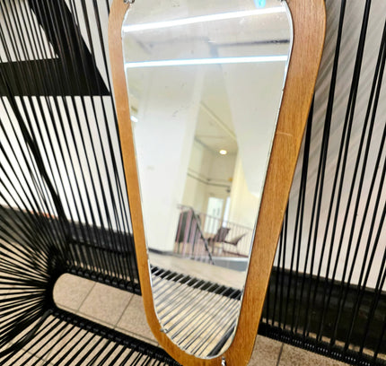 Vintage 50s / 60s Mid - Century Modern Asymmetric Teak Mirror - Yatva