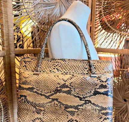 Vintage 50s / 60s Patentado SnakeSkin Hand Bag & Purse - Yatva
