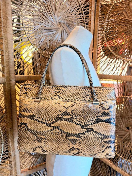 Vintage 50s / 60s Patentado SnakeSkin Hand Bag & Purse - Yatva