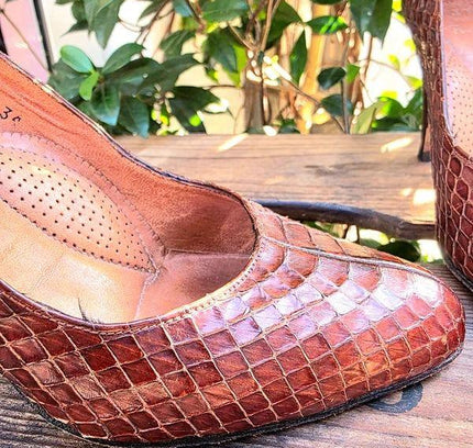 Vintage 50´s / 60´s Pomponette Paris Fort Reptile Shoes - Yatva