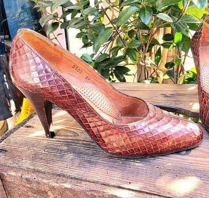 Vintage 50´s / 60´s Pomponette Paris Fort Reptile Shoes - Yatva