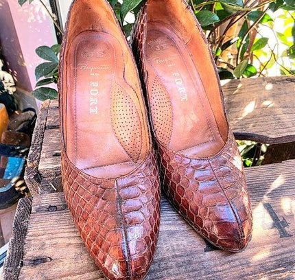 Vintage 50´s / 60´s Pomponette Paris Fort Reptile Shoes - Yatva