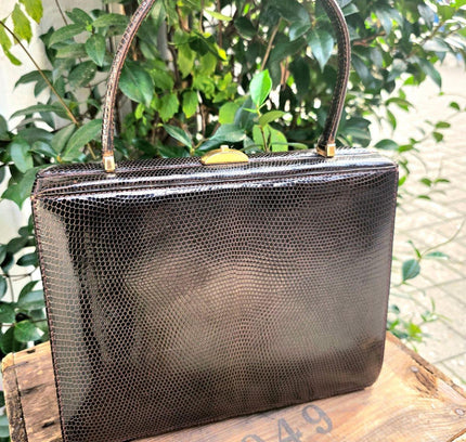 Vintage 50's / 60's Reptile Hand Bag - Yatva
