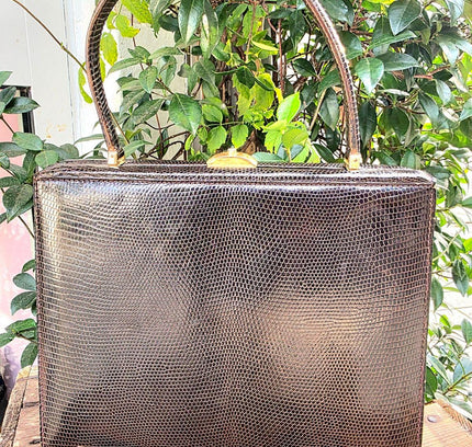 Vintage 50's / 60's Reptile Hand Bag - Yatva