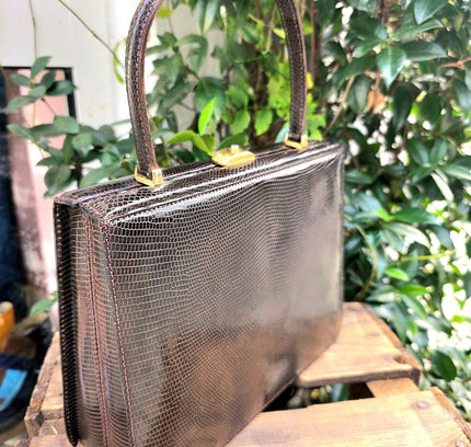 Vintage 50's / 60's Reptile Hand Bag - Yatva