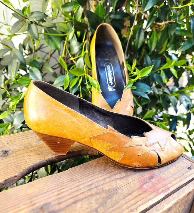 Vintage 50s / 60s Schieler Zigzag Peep - Toe Pumps - Yatva