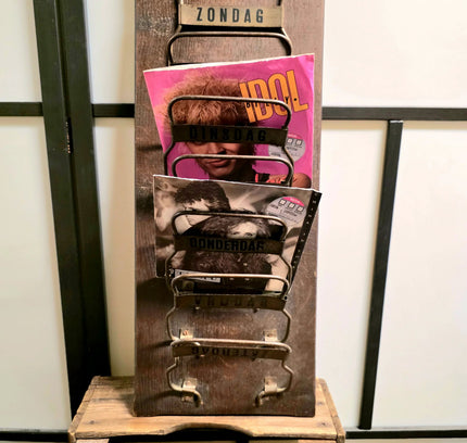 Vintage 50s / 60s Weekly Wooden Letter Rack - Yatva