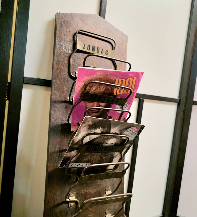 Vintage 50s / 60s Weekly Wooden Letter Rack - Yatva