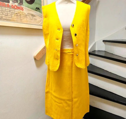 Vintage 50's/ 60's Yellow Skirt Suit - Yatva