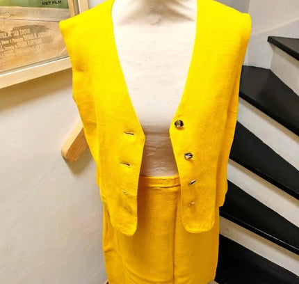 Vintage 50's/ 60's Yellow Skirt Suit - Yatva