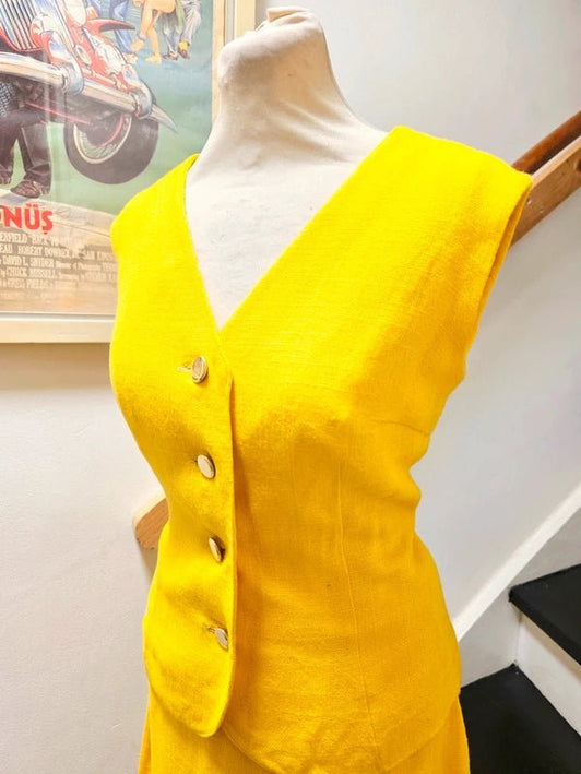 Vintage 50's/ 60's Yellow Skirt Suit - Yatva