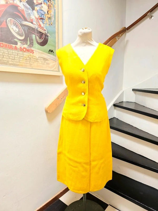 Vintage 50's/ 60's Yellow Skirt Suit - Yatva