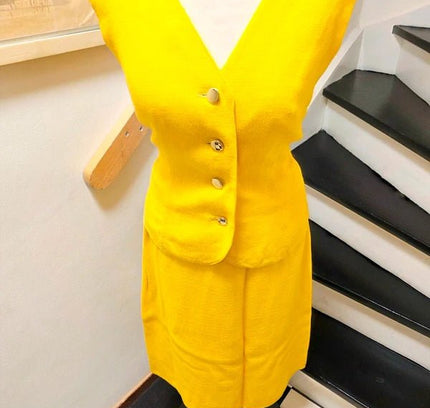 Vintage 50's/ 60's Yellow Skirt Suit - Yatva
