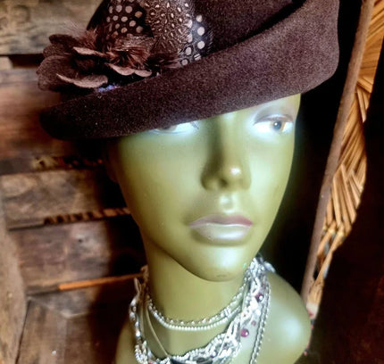 Vintage 50´s Felt Curved Hat - Yatva