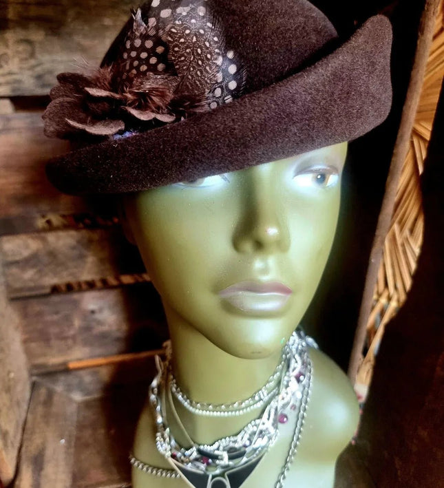 Vintage 50´s Felt Curved Hat - Yatva
