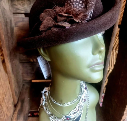 Vintage 50´s Felt Curved Hat - Yatva